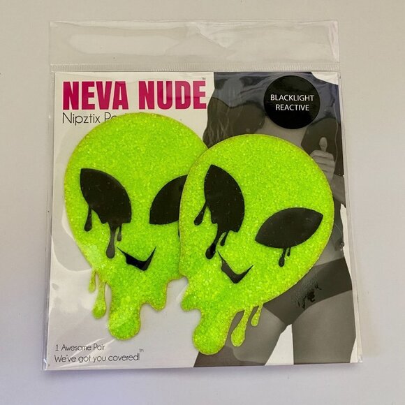 👽🔥MELTING Extraterrestrial Glow Pasties - Picture 1 of 3